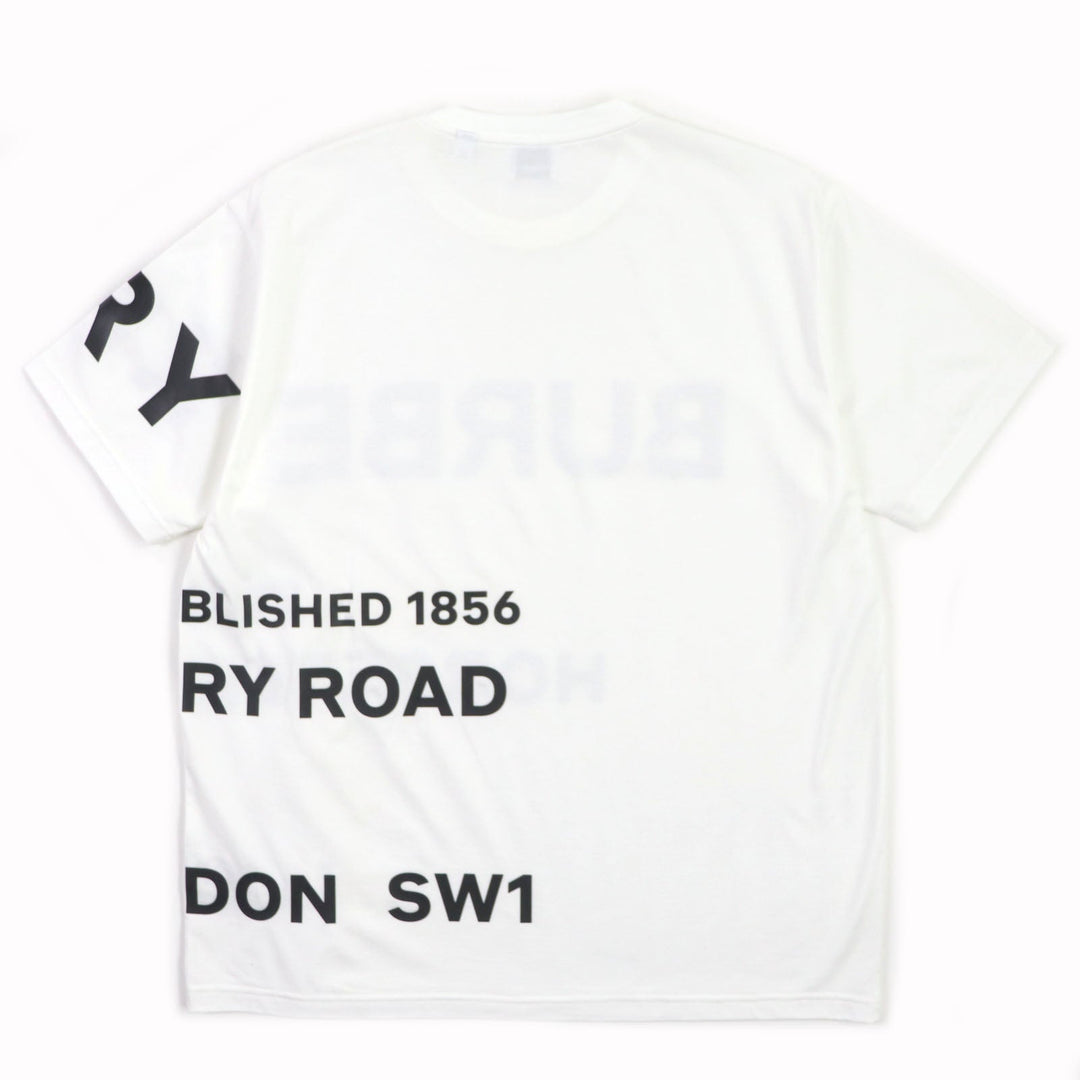 BURBERRY Short sleeve T-shirt 8040691 Main: 100% cotton, some parts: 97% cotton, some parts: 3% elastane white mens XS Used Authentic