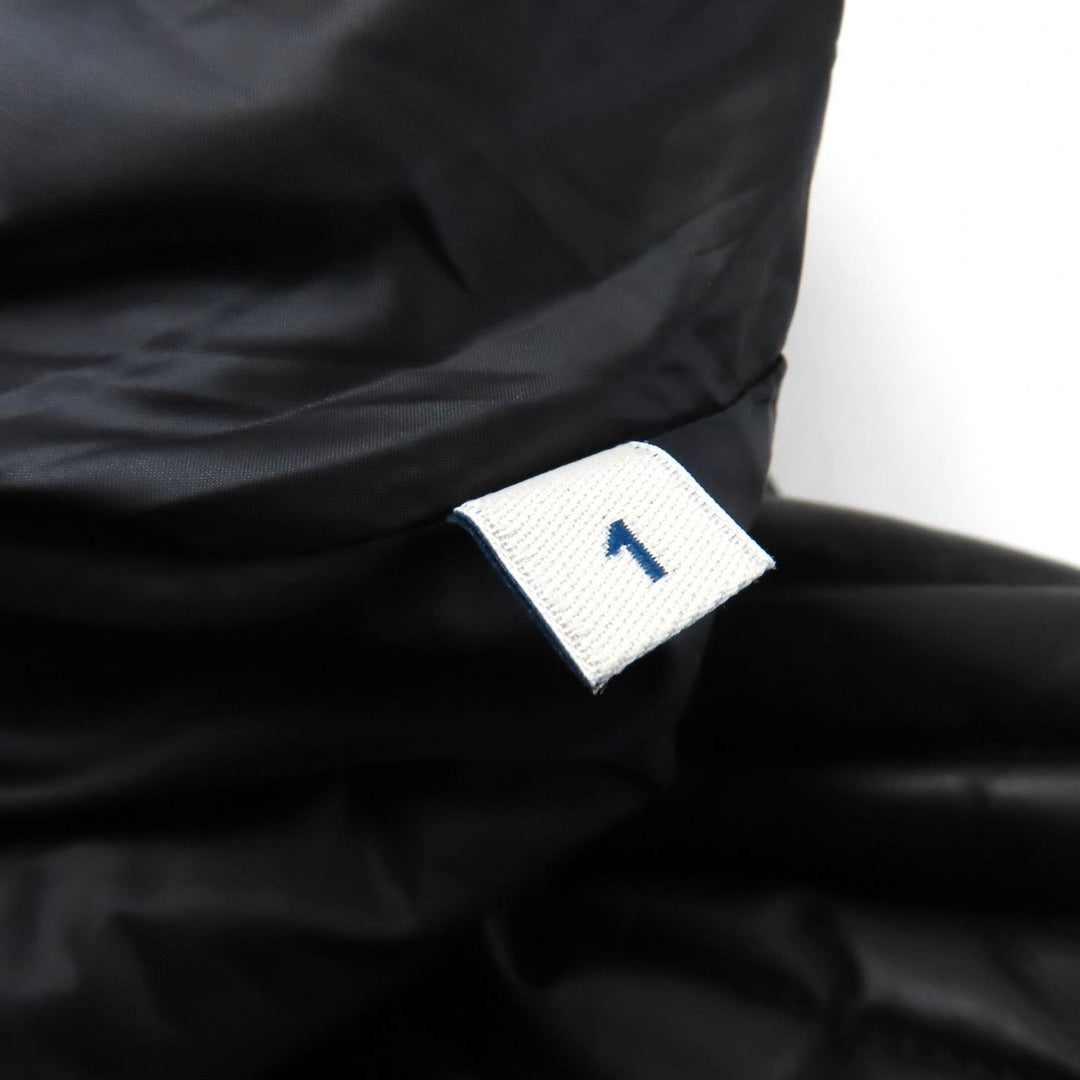 MONCLER Down jacket Lining: 100% nylon, Outer: Lamb leather, Part: Leather, Filling: 90% down, Filling: 10% feather black FLAMANT Women 1 Used Authentic
