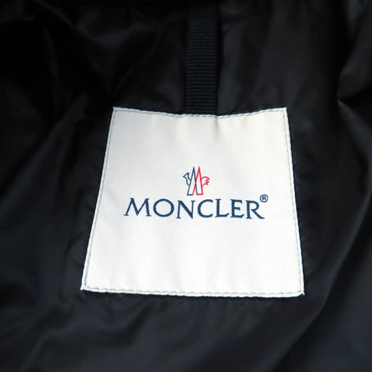 MONCLER Down jacket Lining: 100% nylon, Outer: Lamb leather, Part: Leather, Filling: 90% down, Filling: 10% feather black FLAMANT Women 1 Used Authentic