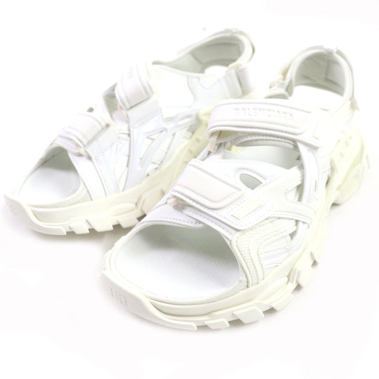 BALENCIAGA Sandals 617543 Leather white TRACK SANDAL mens 41 Used Authentic