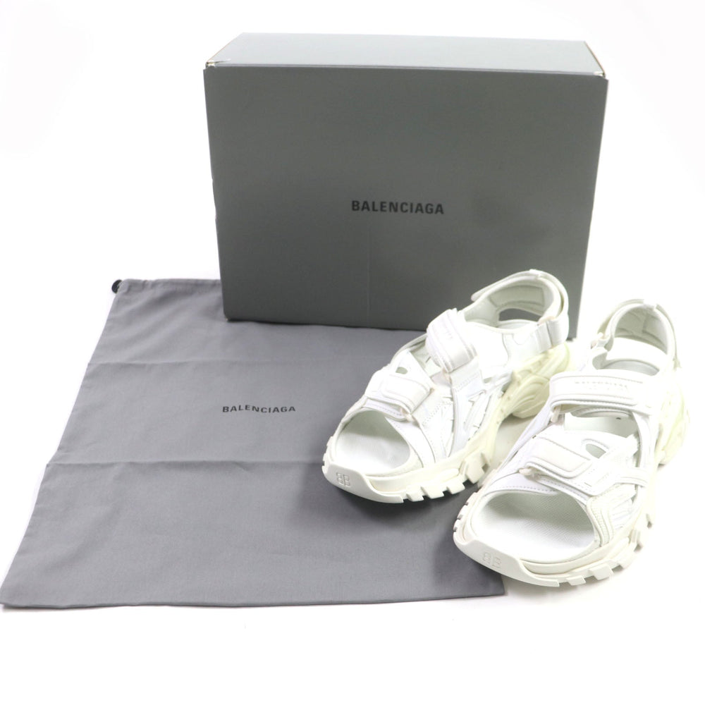 BALENCIAGA Sandals 617543 Leather white TRACK SANDAL mens 41 Used Authentic