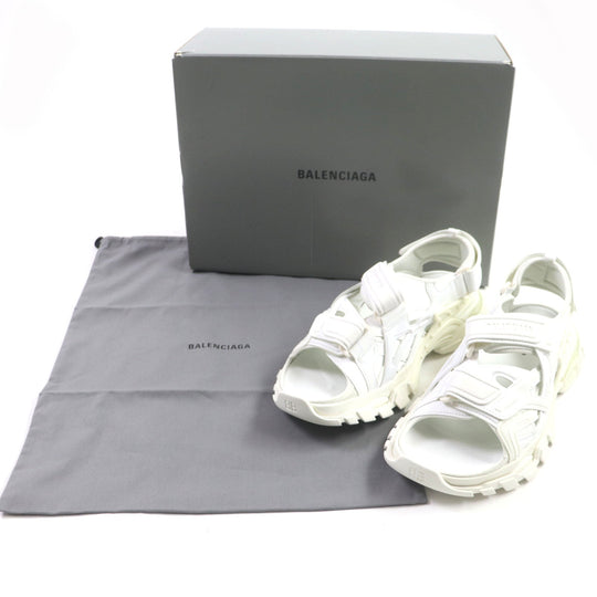 BALENCIAGA Sandals 617543 Leather white TRACK SANDAL mens 41 Used Authentic