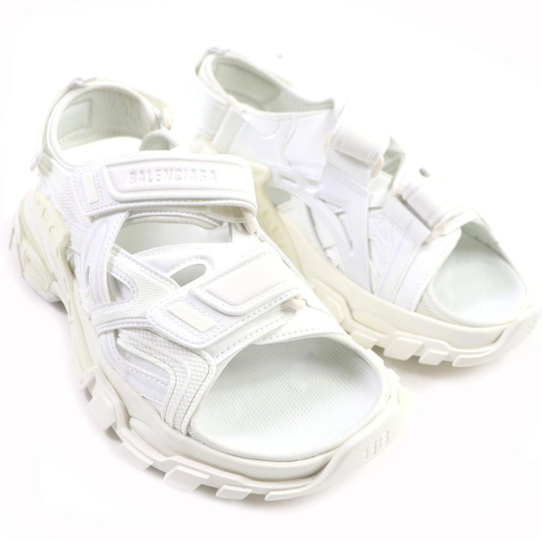 BALENCIAGA Sandals 617543 Leather white TRACK SANDAL mens 41 Used Authentic