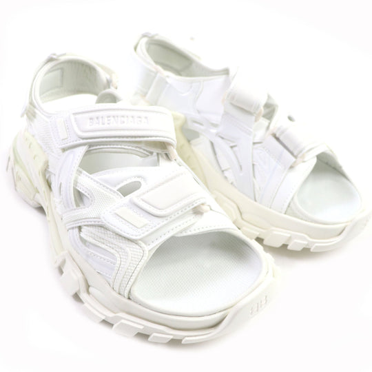 BALENCIAGA Sandals 617543 Leather white TRACK SANDAL mens 41 Used Authentic