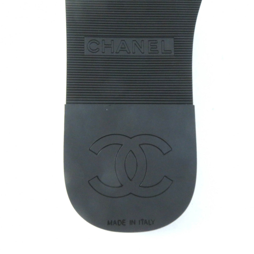 CHANEL Beach sandal G45517 Main: Leather black Women 39 Used Authentic