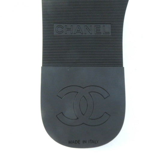 CHANEL Beach sandal G45517 Main: Leather black Women 39 Used Authentic
