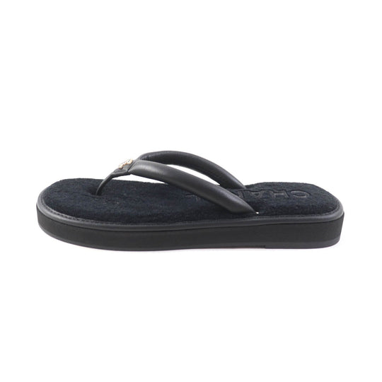 CHANEL Beach sandal G45517 Main: Leather black Women 39 Used Authentic