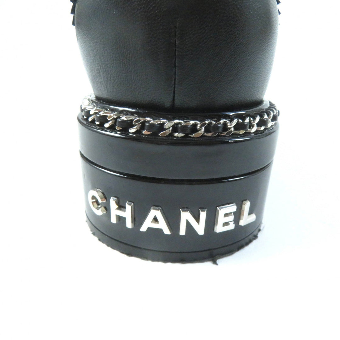 CHANEL Leather shoes G35316 Main: Leather, Part: Suede leather black Women Size unknown Used Authentic