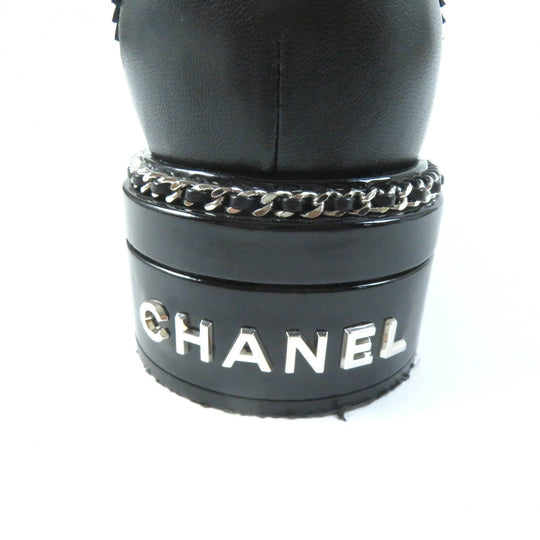 CHANEL Leather shoes G35316 Main: Leather, Part: Suede leather black Women Size unknown Used Authentic