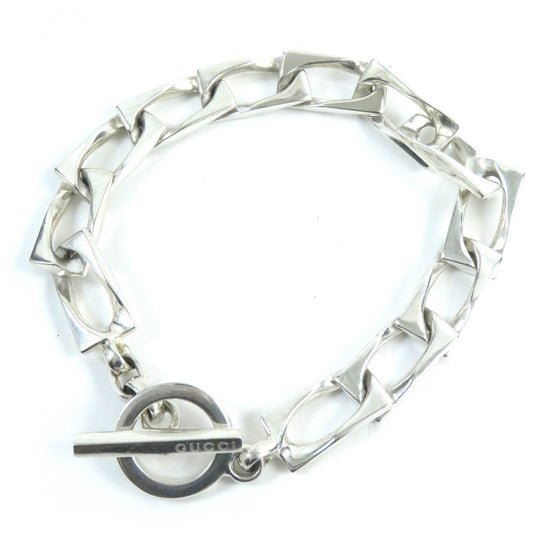 GUCCI bracelet Main�FSV925 Silver Women Used Authentic