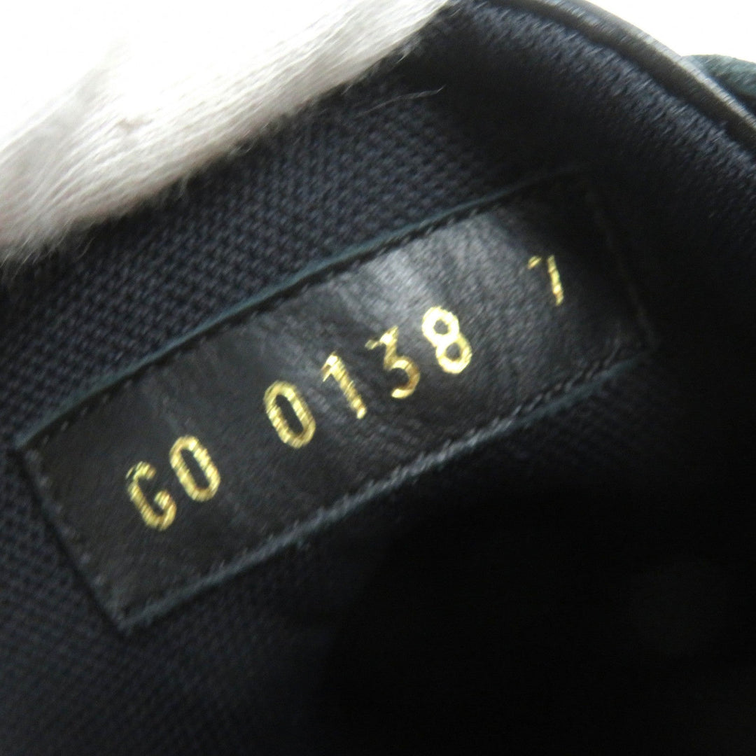 LOUIS VUITTON High cut sneakers Part: Leather Black gray white Tattoo line mens 7 Used Authentic
