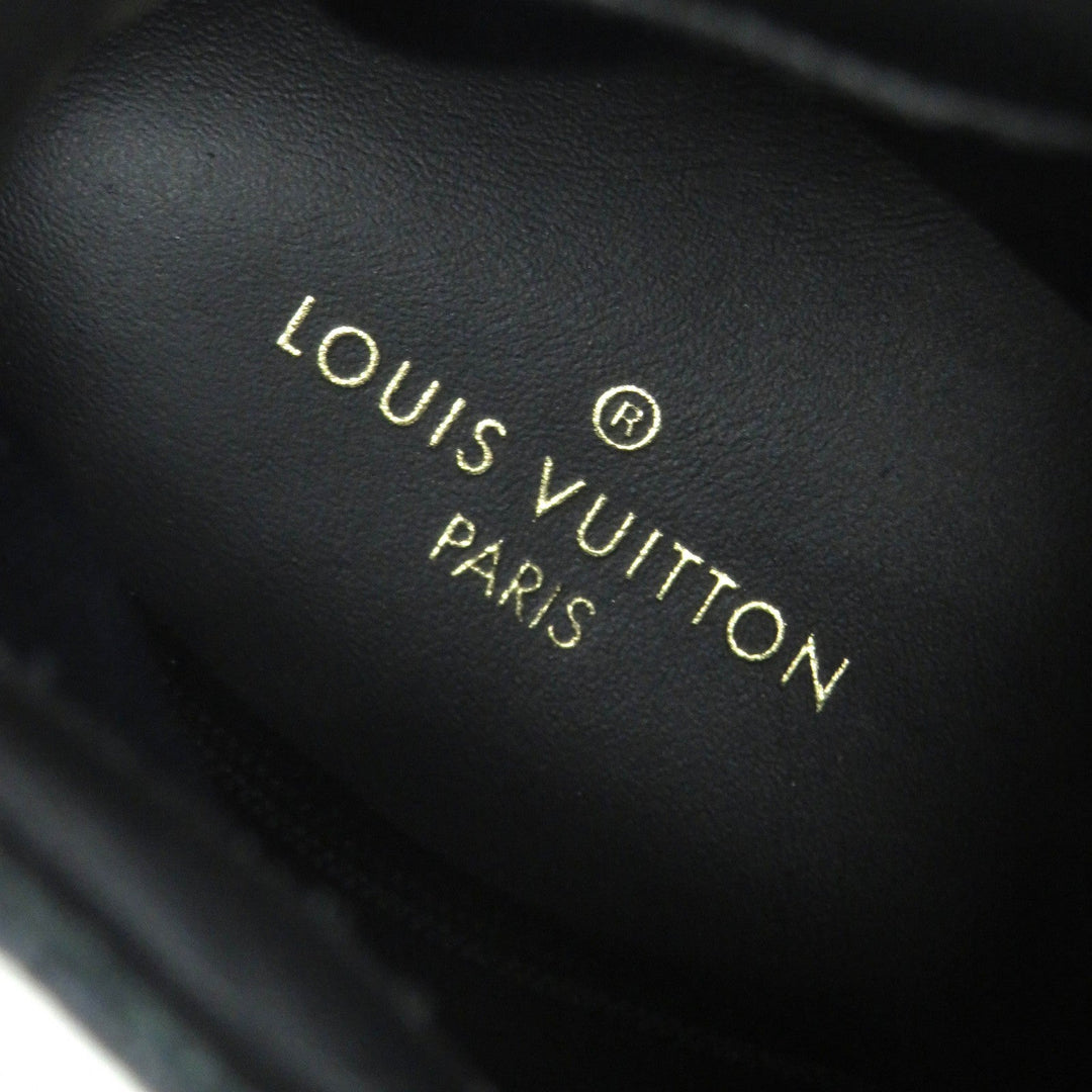 LOUIS VUITTON High cut sneakers Part: Leather Black gray white Tattoo line mens 7 Used Authentic