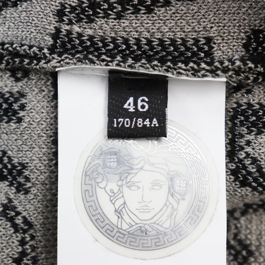 VERSACE knit 1014456 Main: 57% cotton, Main: 43% rayon black mens 46 Used Authentic