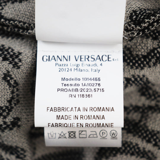 VERSACE knit 1014456 Main: 57% cotton, Main: 43% rayon black mens 46 Used Authentic