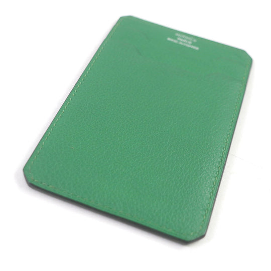 HERMES Card Case Main: Epsom green City 3CC mens Used Authentic