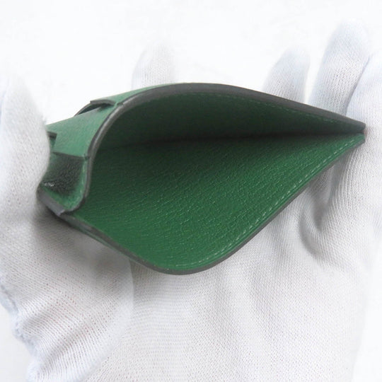 HERMES Card Case Main: Epsom green City 3CC mens Used Authentic