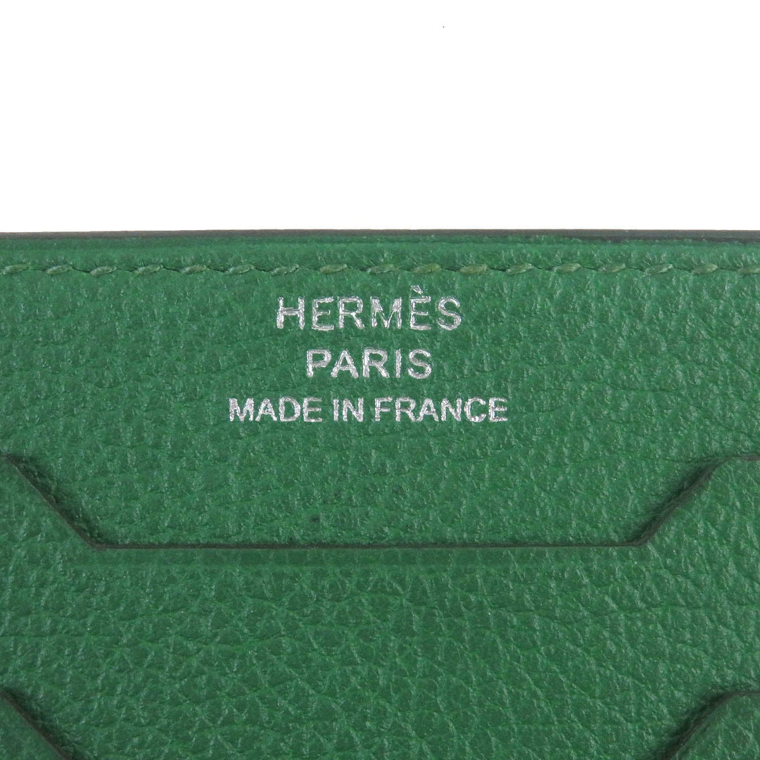 HERMES Card Case Main: Epsom green City 3CC mens Used Authentic