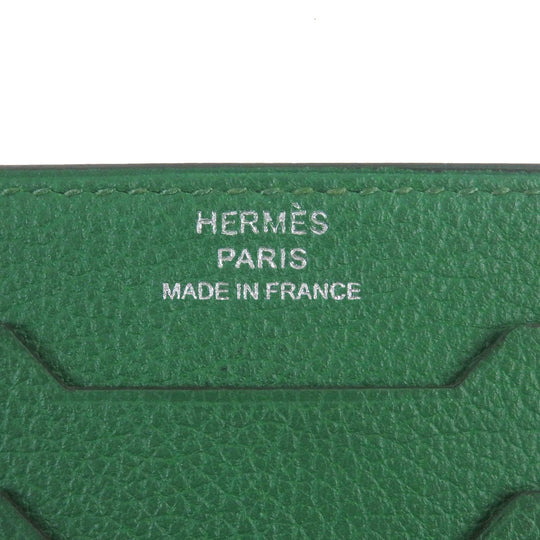 HERMES Card Case Main: Epsom green City 3CC mens Used Authentic