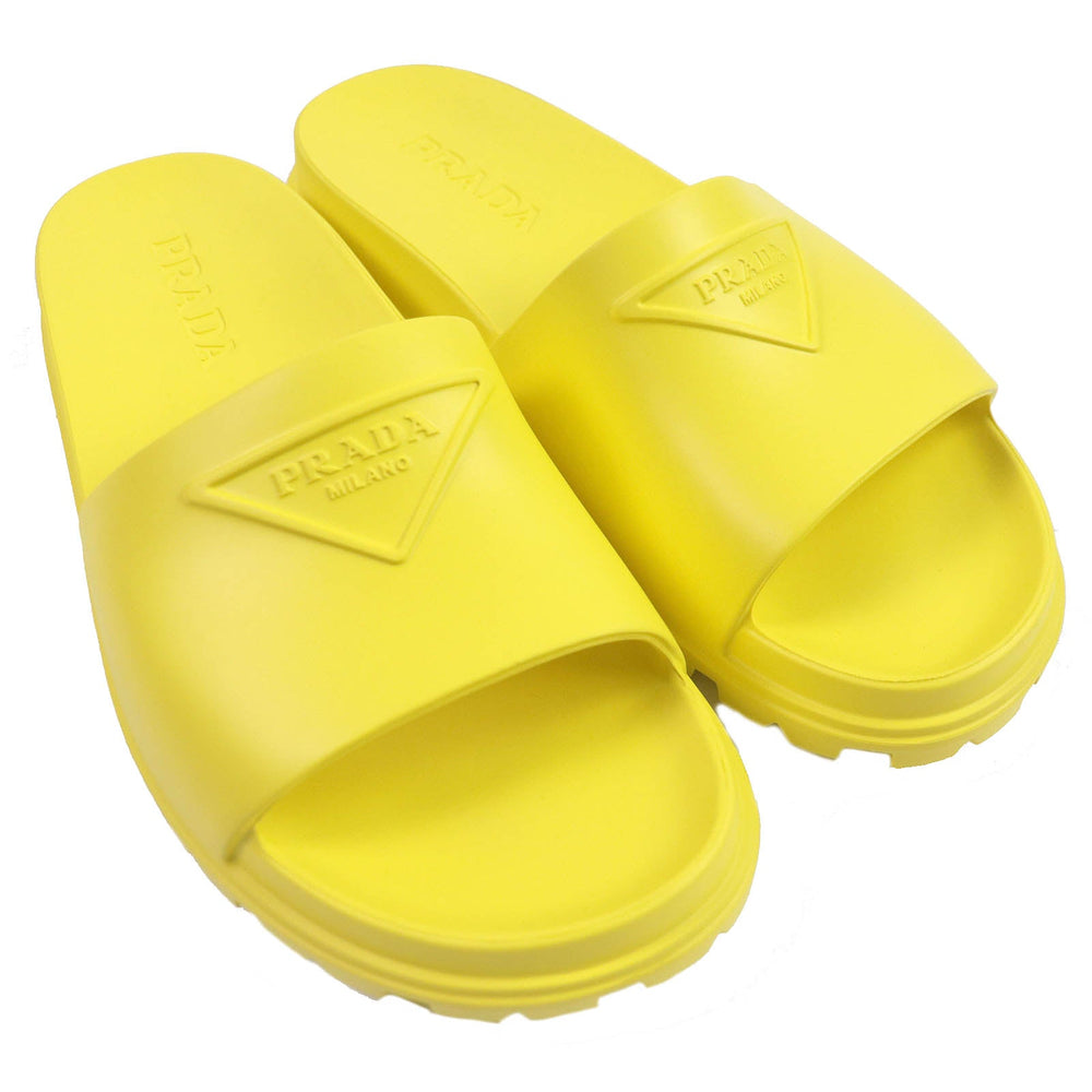 PRADA Sandals 1XX626 Main: Rubber yellow mens 43 Used Authentic