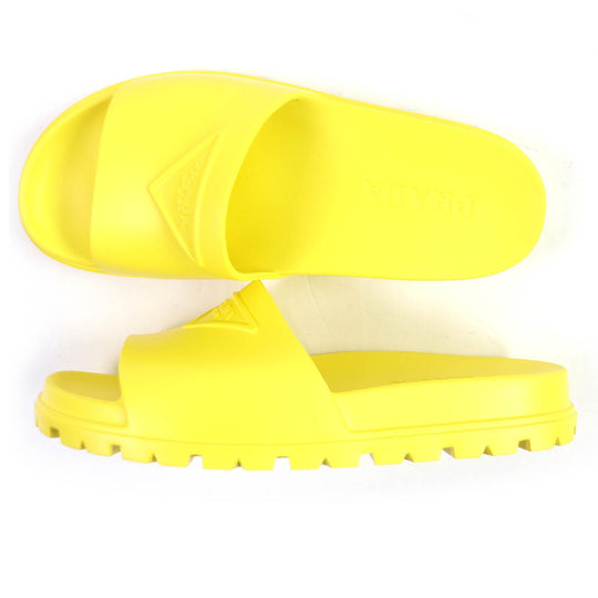 PRADA Sandals 1XX626 Main: Rubber yellow mens 43 Used Authentic