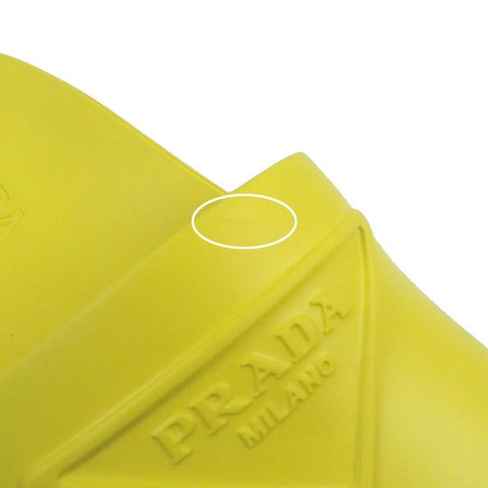 PRADA Sandals 1XX626 Main: Rubber yellow mens 43 Used Authentic