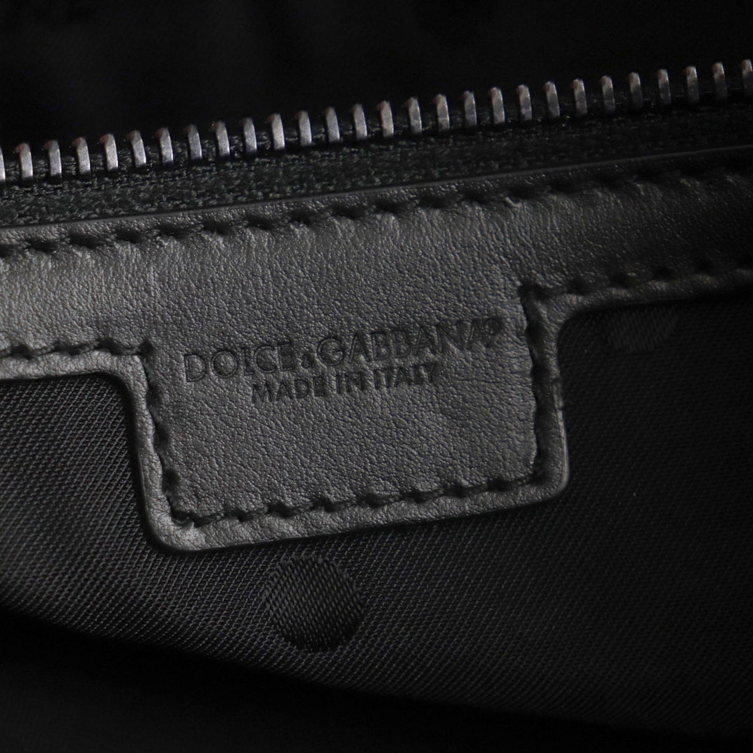 DOLCE&GABBANA Shoulder Bag Main: Denim, Main: Leather blue-black Edge Shopping Bag mens Used Authentic