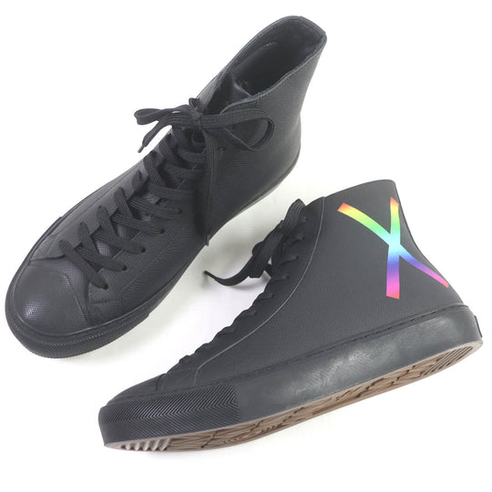 LOUIS VUITTON High cut sneakers Main: Leather, Main: Rubber black LV Tattoo Line mens 5 1/2 Used Authentic