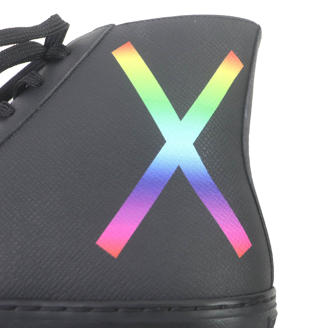 LOUIS VUITTON High cut sneakers Main: Leather, Main: Rubber black LV Tattoo Line mens 5 1/2 Used Authentic