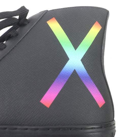 LOUIS VUITTON High cut sneakers Main: Leather, Main: Rubber black LV Tattoo Line mens 5 1/2 Used Authentic