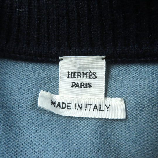 HERMES knit 3H2620DD Main: 100% cashmere Multi Brid de Gala Tartan Women 34 Used Authentic