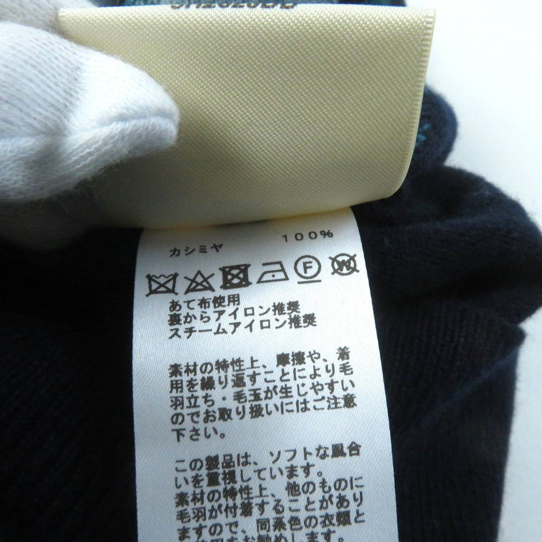 HERMES knit 3H2620DD Main: 100% cashmere Multi Brid de Gala Tartan Women 34 Used Authentic