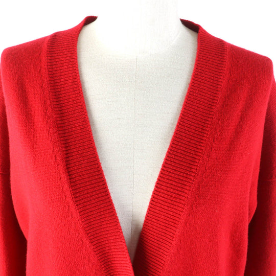CHANEL cardigan P74231 Main: 100% cashmere, part: 99% cashmere, part: 1% elastane Red Women 36 Used Authentic
