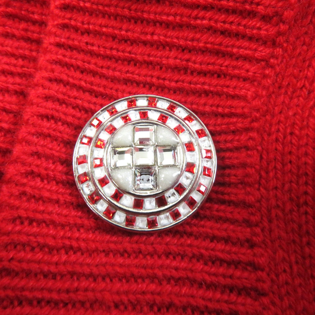 CHANEL cardigan P74231 Main: 100% cashmere, part: 99% cashmere, part: 1% elastane Red Women 36 Used Authentic