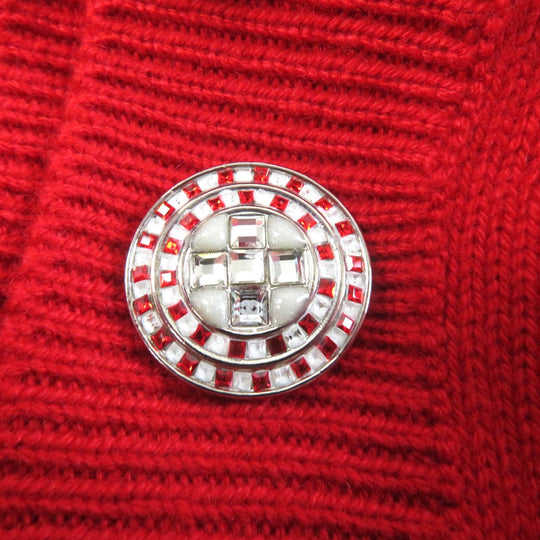CHANEL cardigan P74231 Main: 100% cashmere, part: 99% cashmere, part: 1% elastane Red Women 36 Used Authentic
