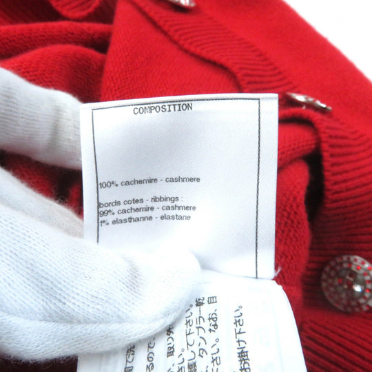 CHANEL cardigan P74231 Main: 100% cashmere, part: 99% cashmere, part: 1% elastane Red Women 36 Used Authentic