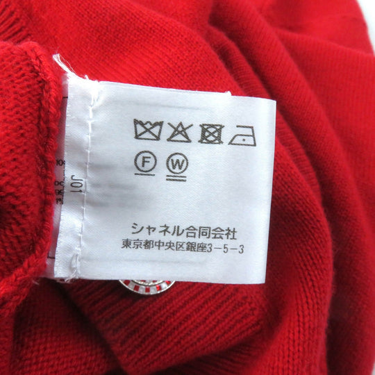 CHANEL cardigan P74231 Main: 100% cashmere, part: 99% cashmere, part: 1% elastane Red Women 36 Used Authentic