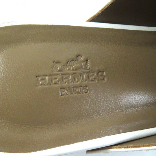 HERMES Mule Main: Leather white Carlotta Women 36 Used Authentic