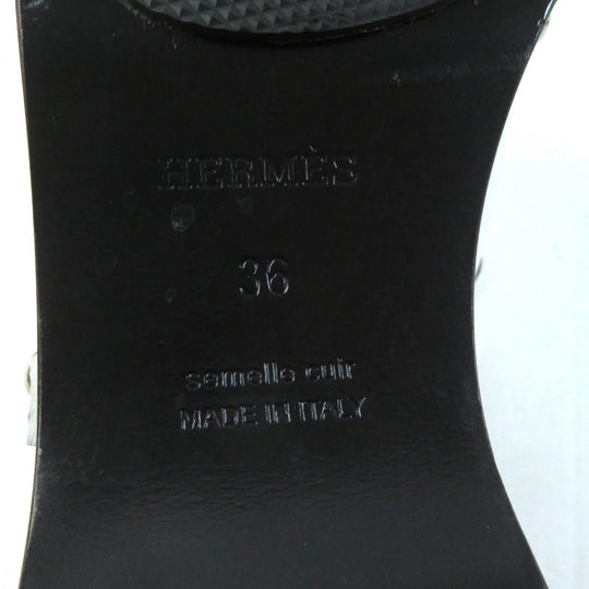 HERMES Mule Main: Leather white Carlotta Women 36 Used Authentic