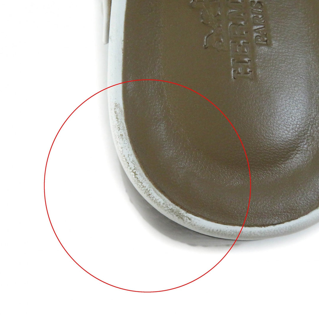 HERMES Mule Main: Leather white Carlotta Women 36 Used Authentic