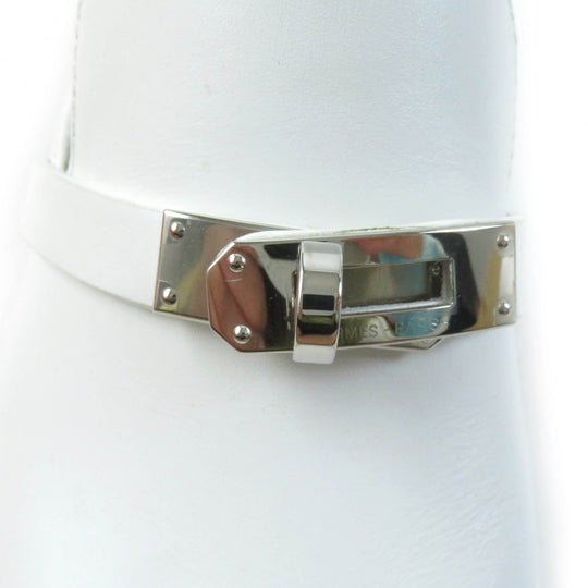 HERMES Mule Main: Leather white Carlotta Women 36 Used Authentic