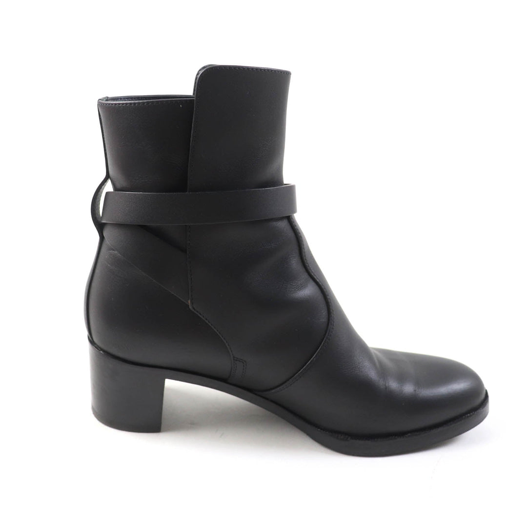 HERMES short boots Main: Leather black Saint Germain Women 36 Used Authentic