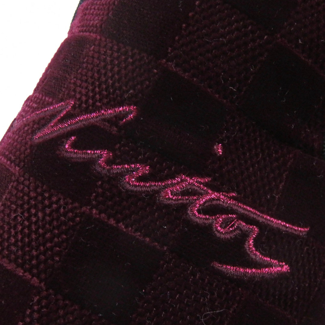 LOUIS VUITTON loafers velvet Bordeaux Auteuil line mens 5 1/2 L Used Authentic