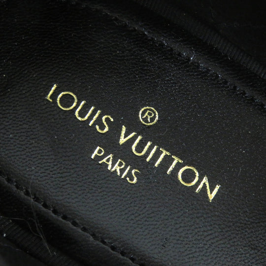 LOUIS VUITTON loafers velvet Bordeaux Auteuil line mens 5 1/2 L Used Authentic