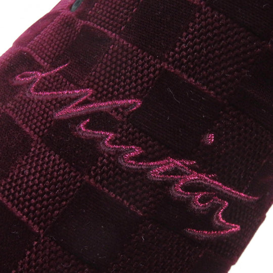 LOUIS VUITTON loafers velvet Bordeaux Auteuil line mens 7 Used Authentic