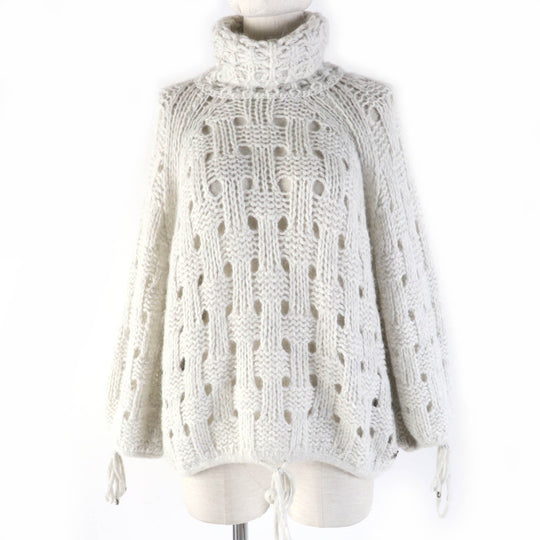 CHANEL knit P70959K10142 Main: 50% alpaca, Main: 47% polyamide, Main: 3% wool Ivory Women 34 Used Authentic
