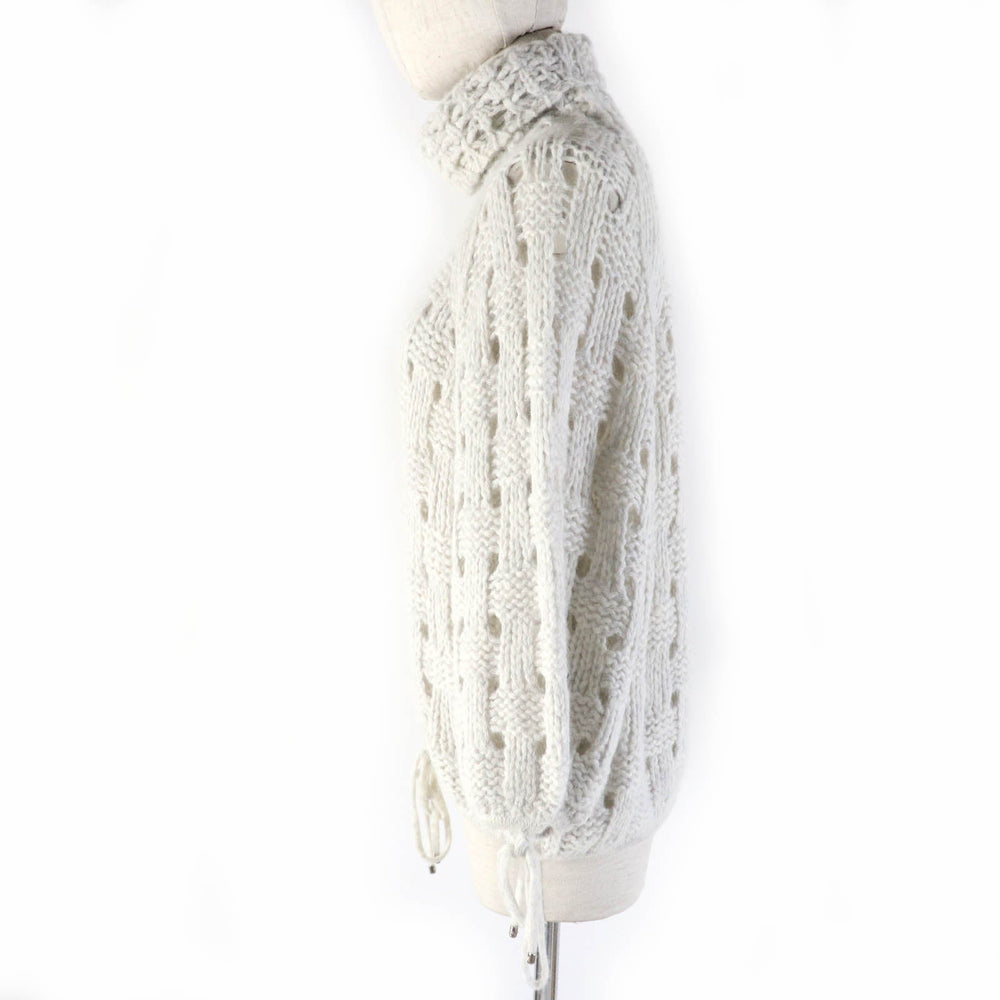 CHANEL knit P70959K10142 Main: 50% alpaca, Main: 47% polyamide, Main: 3% wool Ivory Women 34 Used Authentic