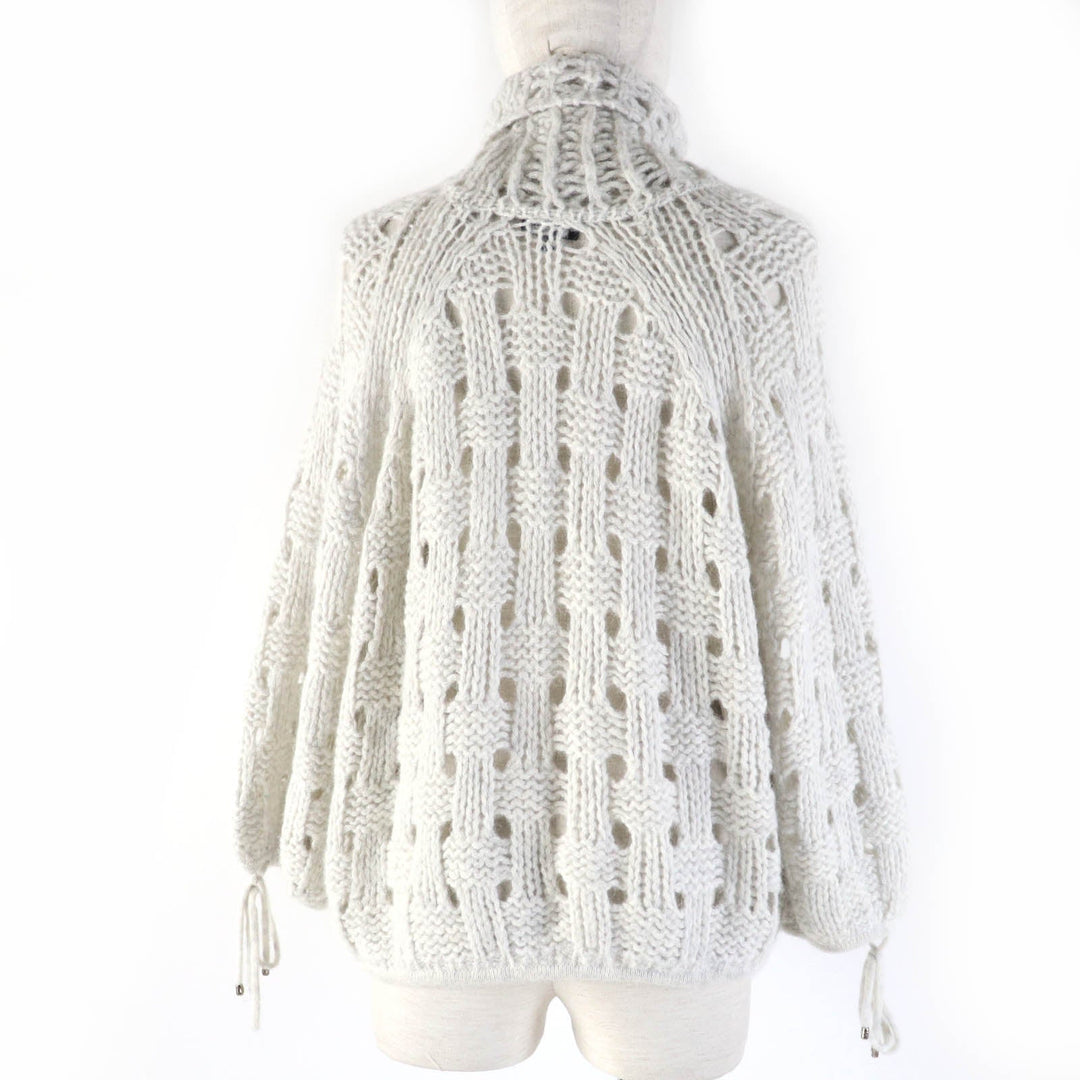 CHANEL knit P70959K10142 Main: 50% alpaca, Main: 47% polyamide, Main: 3% wool Ivory Women 34 Used Authentic