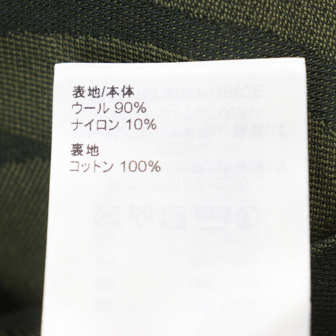 LOUIS VUITTON Long sleeve shirt HOB02E Outer: 90% wool, Outer: 10% nylon, Lining: 100% cotton khaki Jacket camouflage overshirt LV Laced Wool Overshirt mens 50 Used Authentic