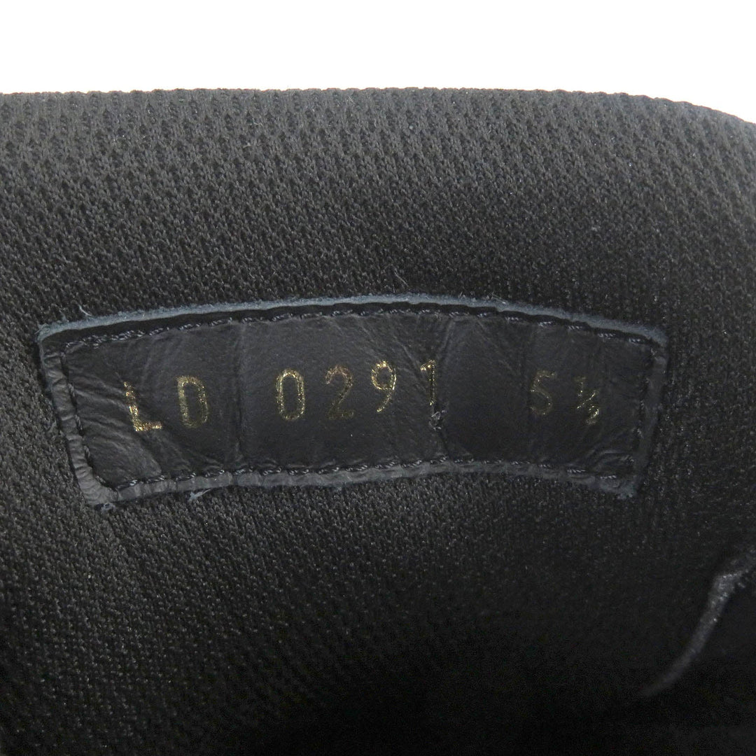 LOUIS VUITTON Low cut sneakers Main: Leather black LV Trainer Line mens 5 1/2 Used Authentic