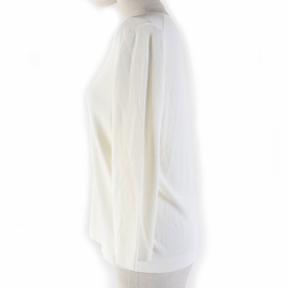 HERMES cardigan Main: 96% rayon, Main: 4% polyester Ivory Women SM Used Authentic